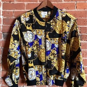 Vintage Silk Adrianna Papell Bomber